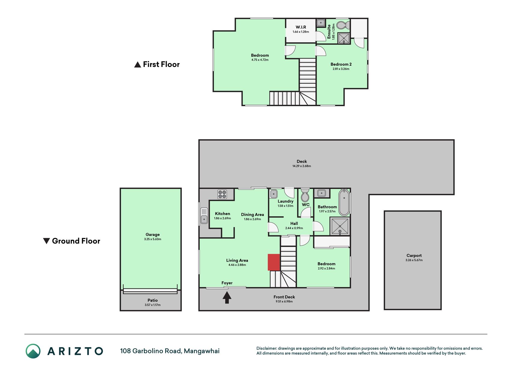 Floorplan of 108 Garbolino Road, Mangawhai