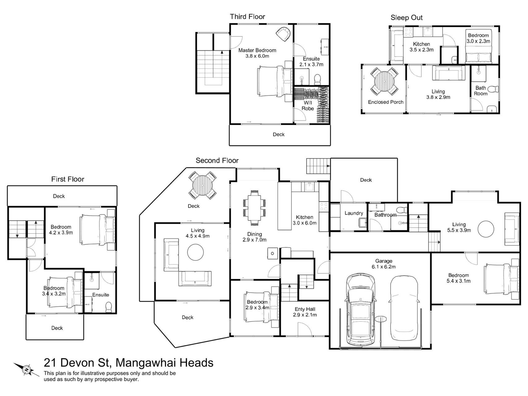 Floorplan of 21 Devon Street, Mangawhai Heads