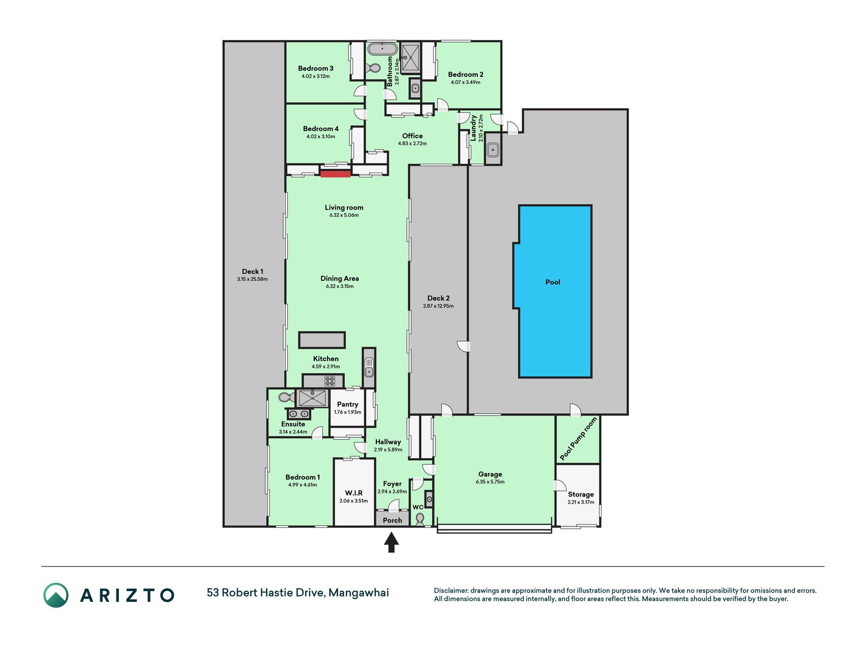 Floorplan of 53 Robert Hastie Drive, Mangawhai