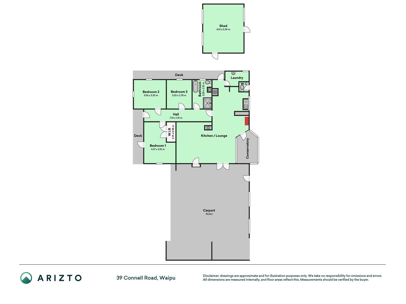 Floorplan of 39 Connell Road, Waipu