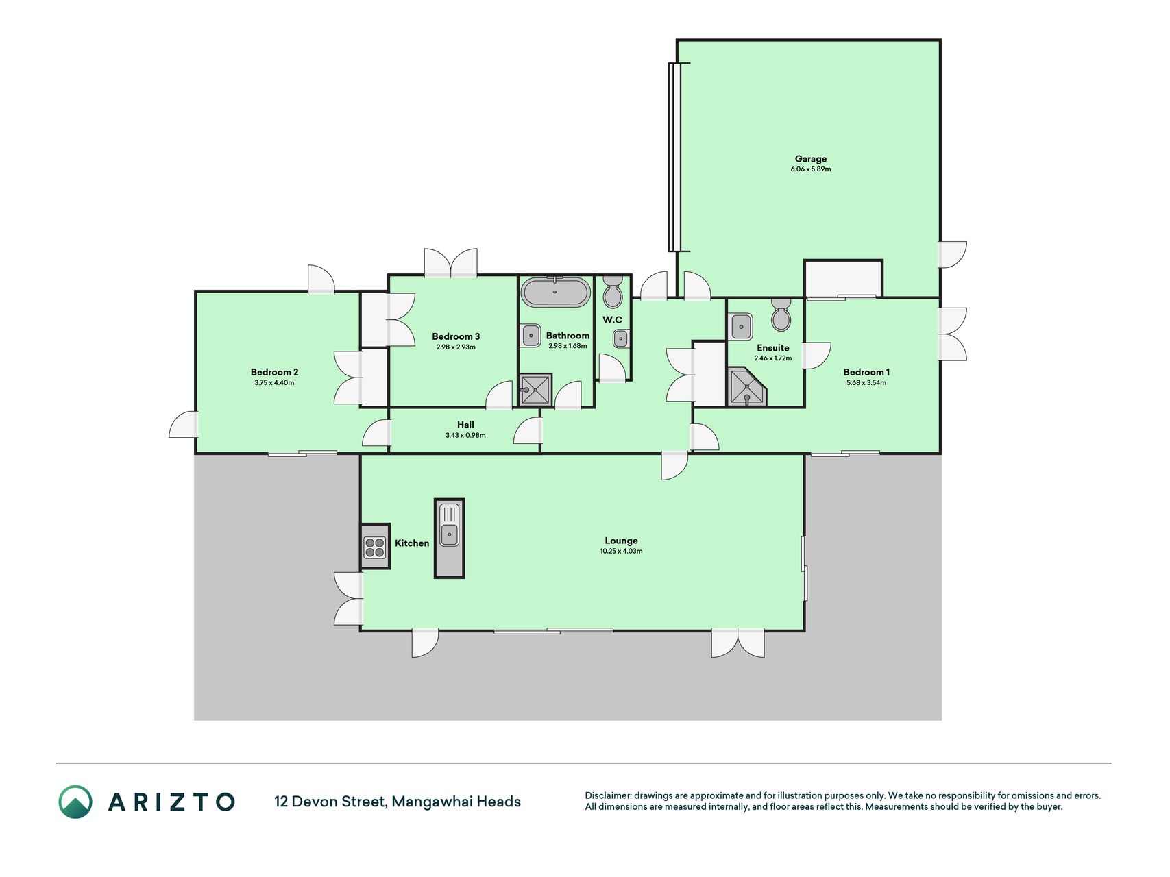 Floorplan of 12 Devon Street, Mangawhai Heads