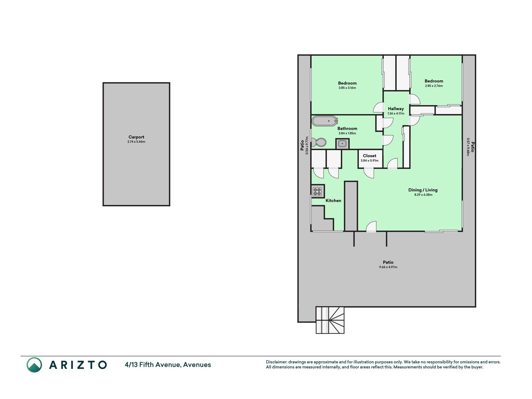 Floorplan of 4/13 Fifth Avenue, Avenues, Whangārei
