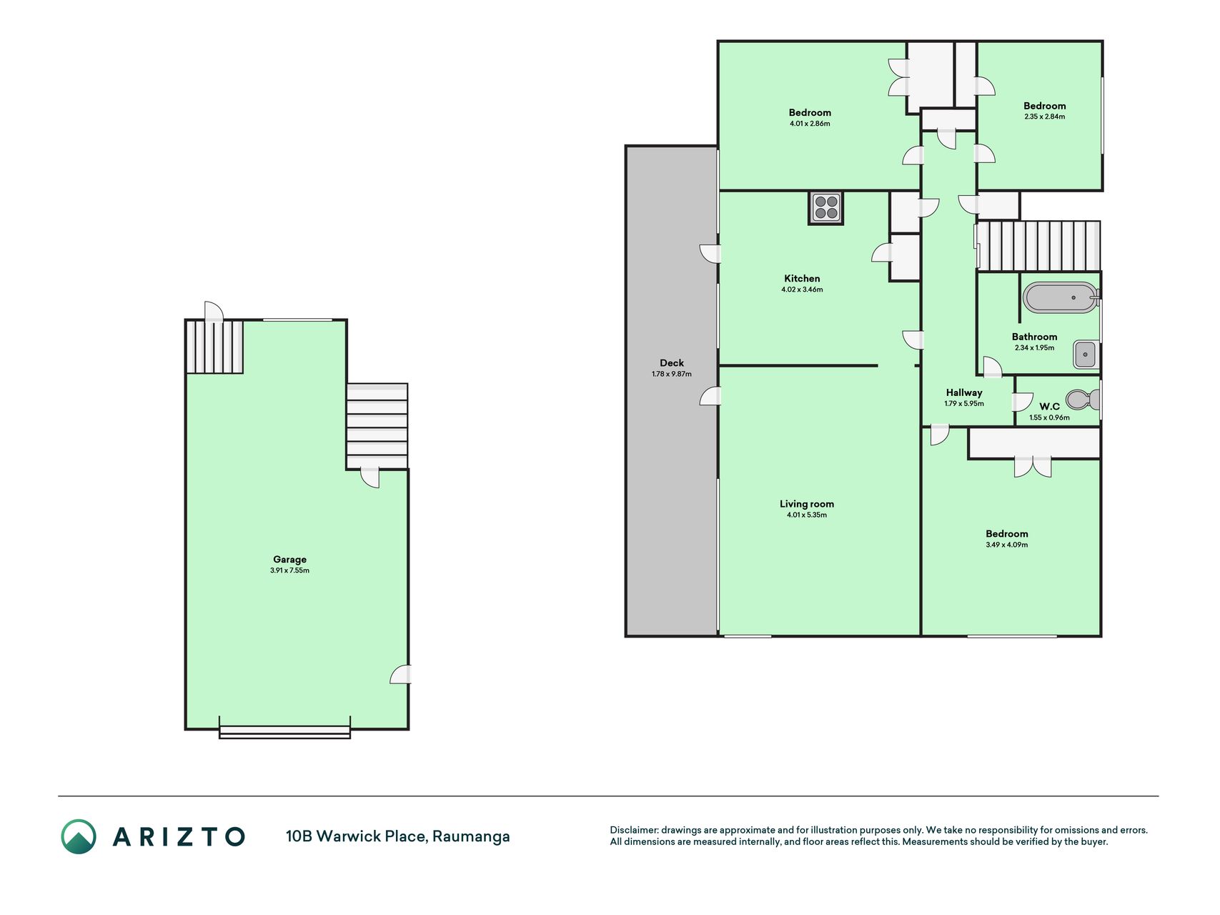 Floorplan of 10B Warwick Place, Raumanga, Whangārei